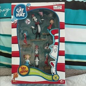 Dr Seuss THE CAT IN THE HAT collectible figure gift set NIB